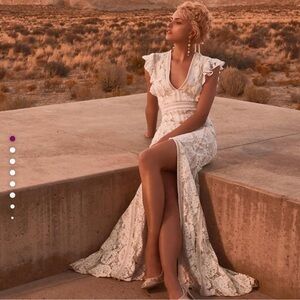 Anthropologie Weddings BHLDN Tadashi Shoji Placid Wedding Gown Size 4